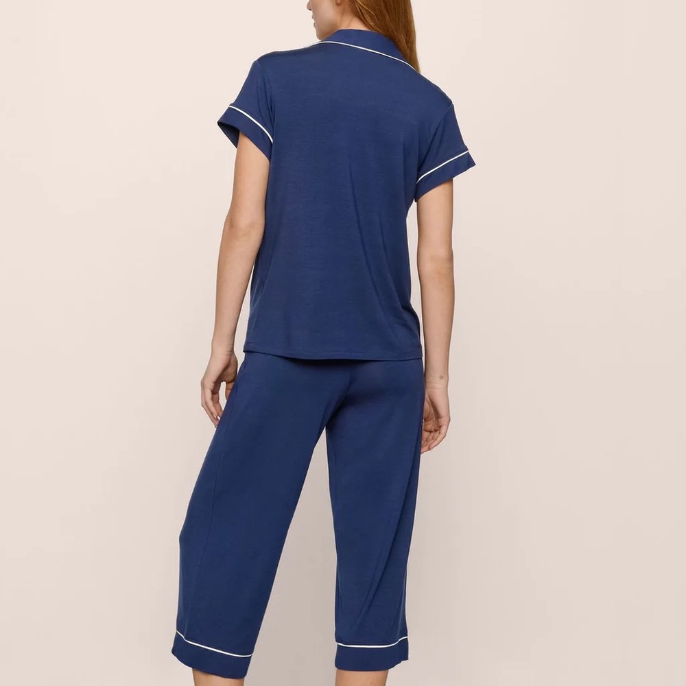 Eberjey Scarlet Pajama Set with Ivory Accents - Picture 7 of 7